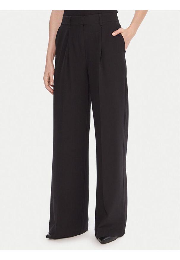 BOSS Spodnie palazzo C_Tiwi2 50545580 Czarny Wide Leg. Kolor: czarny. Materiał: syntetyk