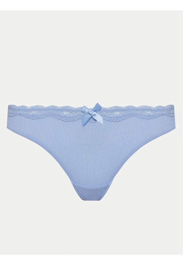 Hunkemöller Stringi Lola 300923 Błękitny. Kolor: niebieski. Materiał: syntetyk