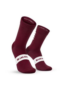 SIROKO - Skarpetki rowerowe Kolarstwo Siroko S1 Burgundy. Kolor: czerwony. Sport: kolarstwo #1