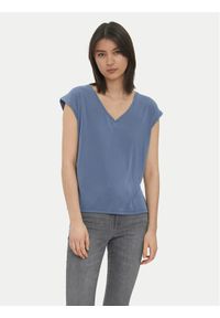 Vero Moda T-Shirt Filli 10247666 Niebieski Regular Fit. Kolor: niebieski. Materiał: syntetyk