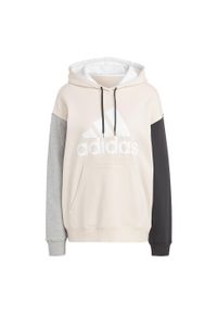 Adidas - Essentials Big Logo Oversized French Terry Hoodie. Typ kołnierza: kaptur. Kolor: czarny, biały, wielokolorowy. Sport: fitness