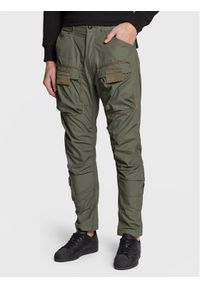 G-Star RAW - G-Star Raw Spodnie materiałowe 3D Cargo D19756-A790-8165 Zielony Regular Fit. Kolor: zielony. Materiał: bawełna