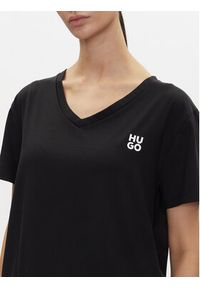 Hugo - HUGO T-Shirt Nika_T-Shirt 50540046 Czarny Regular Fit. Kolor: czarny. Materiał: bawełna #5