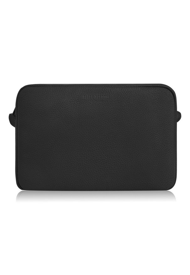 Pudełkowa listonoszka skórzana PAOLO PERUZZI IN-62-BL czarna. Kolor: czarny. Sezon: lato. Materiał: skórzane. Styl: klasyczny, elegancki. Rodzaj torebki: na ramię