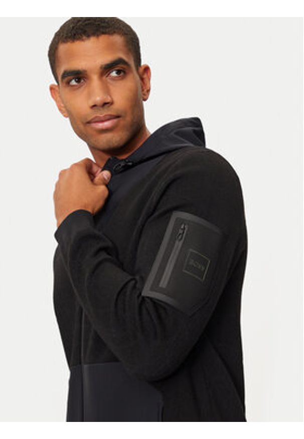BOSS - Boss Sweter Mightor 50523166 Czarny Regular Fit. Kolor: czarny. Materiał: syntetyk