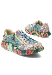 Kolorowe Sneakersy Laura Vita Eleganckie Obuwie Damskie Edycja Limitowana. Okazja: na co dzień. Zapięcie: sznurówki. Szerokość cholewki: normalna. Wzór: kolorowy. Styl: elegancki #6