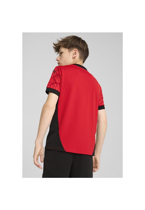 Puma - Młodzieżowa koszulka domowa Stade Rennais F.C. 24/25 PUMA Red Black. Kolor: czerwony, wielokolorowy, czarny