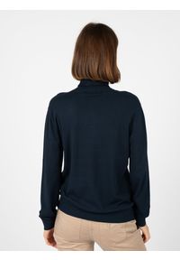 Trussardi Jeans Sweter | 56M001390 | Kobieta | Granatowy. Okazja: na co dzień. Typ kołnierza: golf. Kolor: niebieski. Materiał: nylon, wiskoza. Długość rękawa: długi rękaw. Długość: długie. Styl: casual