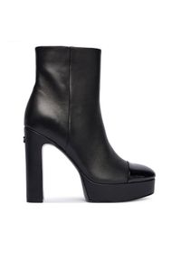 Guess Botki FLFRNT LEA10 Czarny. Kolor: czarny. Materiał: skóra