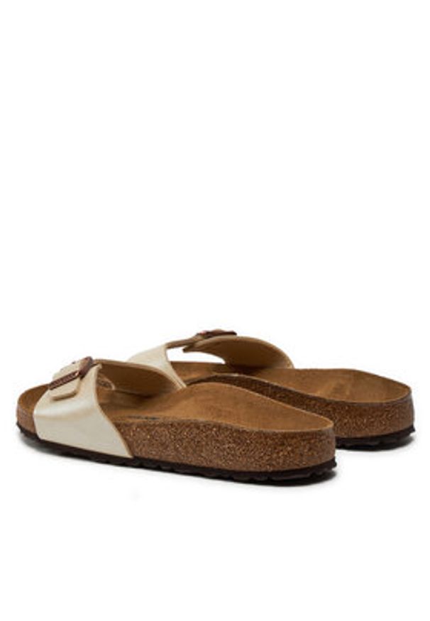 Birkenstock Klapki Madrid 0940153 Beżowy. Kolor: beżowy. Materiał: skóra