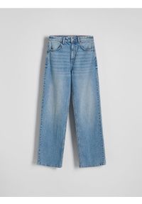 Reserved - Jeansy wide leg - niebieski. Kolor: niebieski
