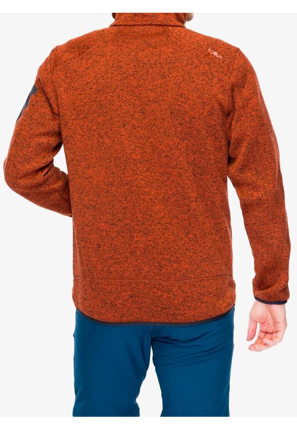 Polar męski CMP Perl Jacket Knitted. Kolor: pomarańczowy. Materiał: polar