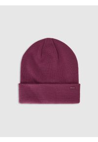 4f - 4F Czapka beanie uniseks - czerwona Uniwersalny. Kolor: czerwony. Materiał: syntetyk, materiał. Sezon: zima. Styl: casual #1