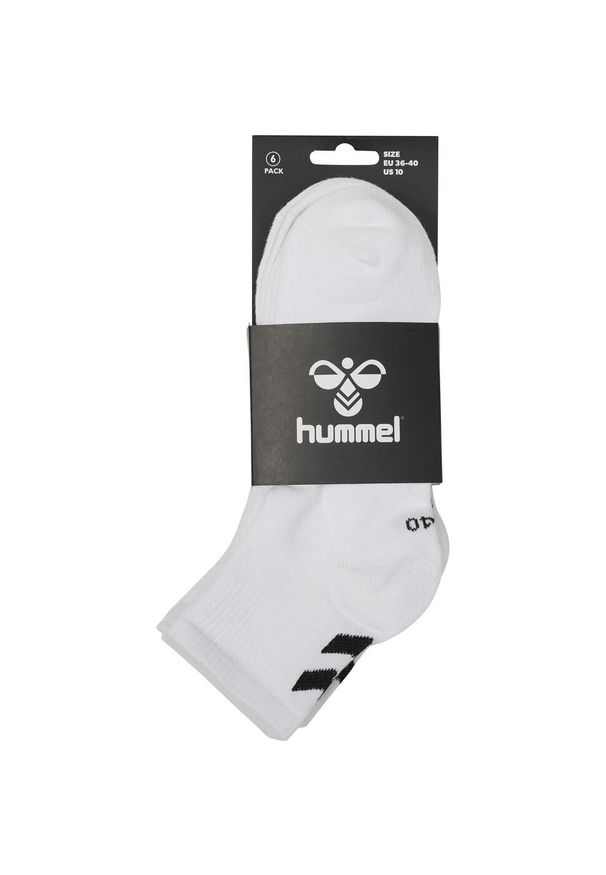 Hummel Skarpetki ZESTAW 6-Pack Z SZEWRONAMI MID CUT. Kolor: biały