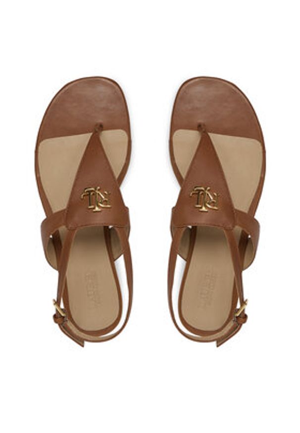 Lauren Ralph Lauren - LAUREN RALPH LAUREN Sandały Everley 802959145002 Brązowy. Kolor: brązowy. Materiał: skóra