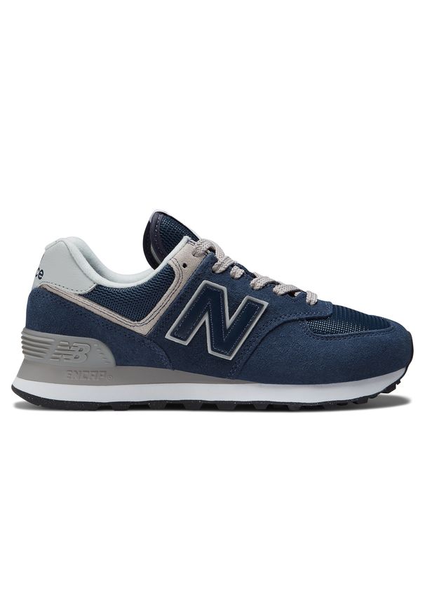 Buty damskie New Balance WL574EVN – granatowe. Okazja: na co dzień. Kolor: niebieski. Materiał: materiał, guma, skóra, zamsz. Szerokość cholewki: normalna. Model: New Balance 574