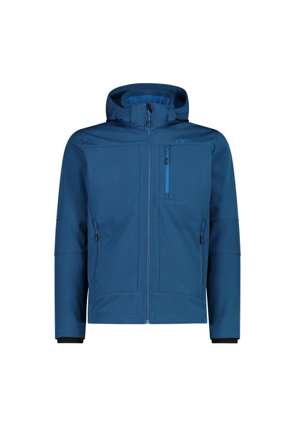 Kurtka męska turystyczna CMP 3A01787N. Typ kołnierza: kaptur. Kolor: niebieski. Materiał: softshell. Sport: turystyka piesza