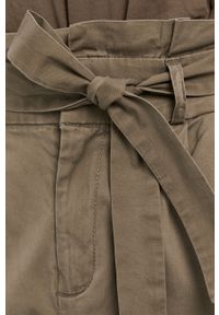 Vero Moda - Spodnie. Stan: podwyższony. Kolor: zielony. Materiał: tkanina, bawełna, elastan #3