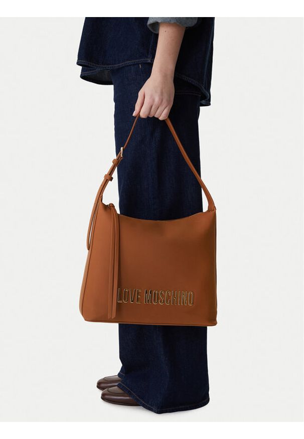 Love Moschino - LOVE MOSCHINO Torebka JC4108PP1OKD0200 Brązowy. Kolor: brązowy. Materiał: skórzane