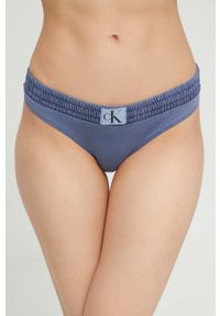 Calvin Klein figi kąpielowe kolor granatowy. Kolor: niebieski. Materiał: materiał