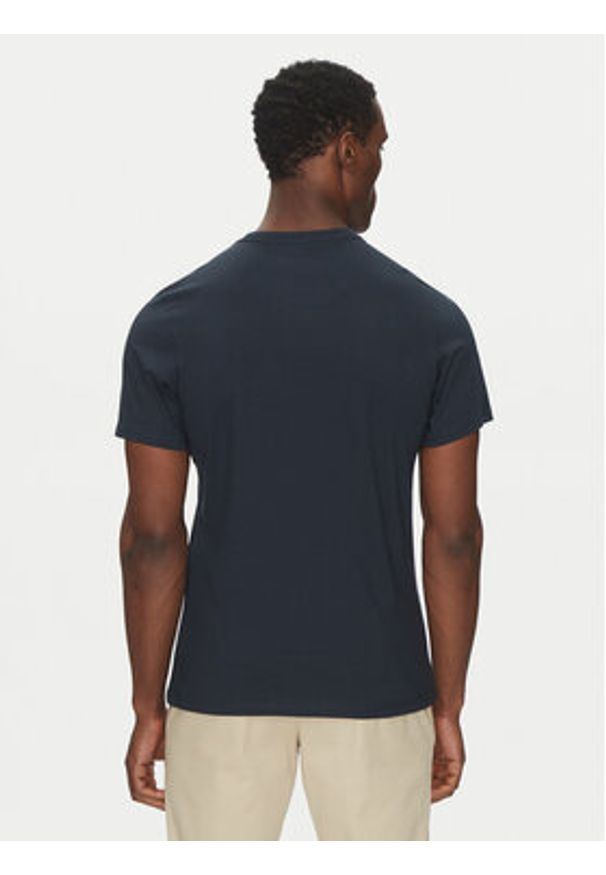 Barbour T-Shirt Logo MTS0531NY31 Granatowy Tailored Fit. Kolor: niebieski. Materiał: bawełna