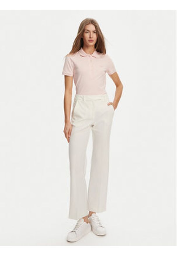 Lacoste Polo PF5462 Różowy Slim Fit. Typ kołnierza: polo. Kolor: różowy. Materiał: bawełna