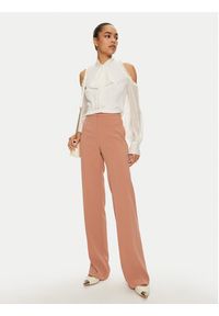 Pinko - PINKO Bluzka 103143 Écru Regular Fit. Materiał: jedwab