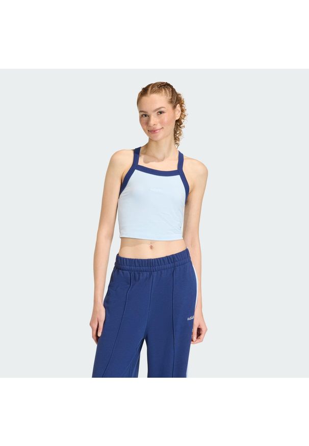 Adidas - Koszulka Seasonal Essentials Colorpop Tank with Embroidered Graphic. Kolor: niebieski, wielokolorowy, biały