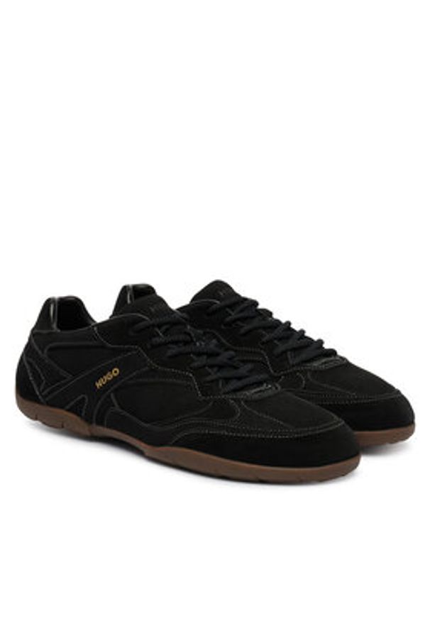 Hugo - HUGO Sneakersy Keeston 50563547 Czarny. Kolor: czarny. Materiał: skóra, zamsz