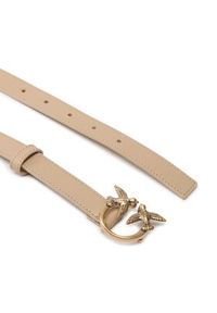 Pinko Pasek Damski Love Berry H2 Belt PE 23 PLT01 100143 A0F1 Beżowy. Kolor: beżowy. Materiał: skóra