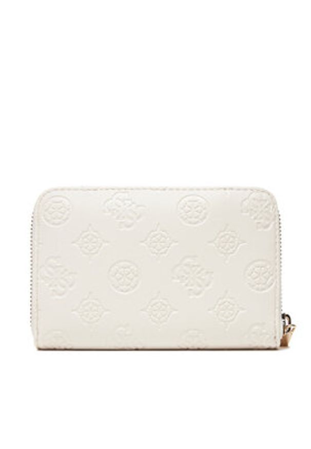 Guess Duży Portfel Damski Phoebe Slg SWPD96 65140 Biały. Kolor: biały. Materiał: skóra