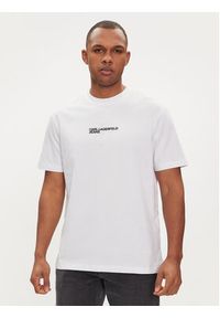 Karl Lagerfeld Jeans T-Shirt 241D1702 Biały Regular Fit. Kolor: biały. Materiał: bawełna #3