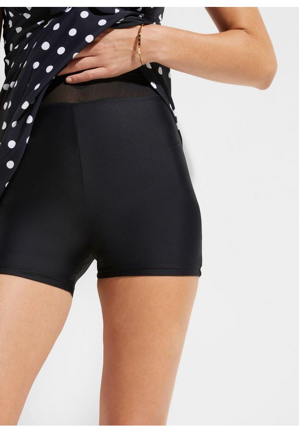 bonprix - Sukienka kąpielowa na szerokich ramiączkach. Kolor: czarny. Długość rękawa: na ramiączkach. Styl: elegancki