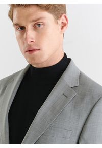 Pako Lorente - PAKO LORENTE – Szara marynarka garniturowa w delikatną kratę. Okazja: na komunię, na ślub cywilny, na wesele. Kolor: szary. Materiał: poliester, wełna, lycra #9