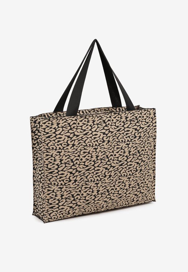 Renee - Brązowa Torebka Typu Shopper o Prostokątnym Kształcie Salania. Kolor: brązowy. Sezon: lato
