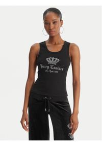 Juicy Couture Top Gothic Crown JCBLV126807 Czarny Slim Fit. Kolor: czarny. Materiał: bawełna #1