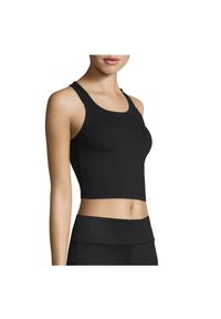 CASALL - Koszulka Damska Casall Crop Rib Racerback Oddychająca Elastyczna. Kolor: czarny. Sport: joga i pilates