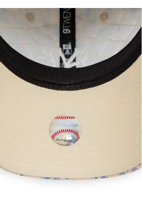 New Era Czapka z daszkiem New York Yankees Floral Quilt 9Twenty 60595367 Beżowy. Kolor: beżowy. Materiał: materiał, poliester
