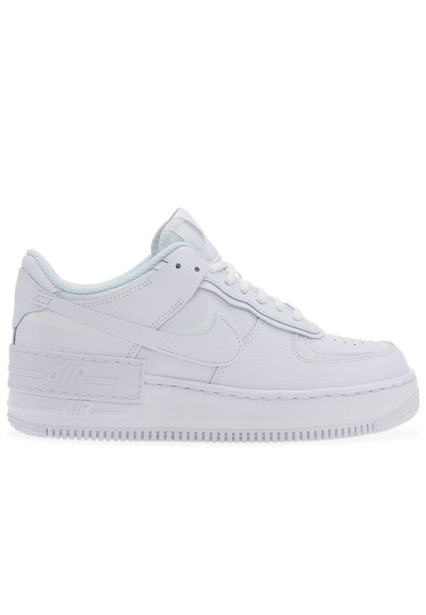 Buty damskie Nike Air Force 1 Shadow CI0919-100 - białe. Kolor: biały. Materiał: syntetyk, skóra, materiał, guma. Szerokość cholewki: normalna. Model: Nike Air Force