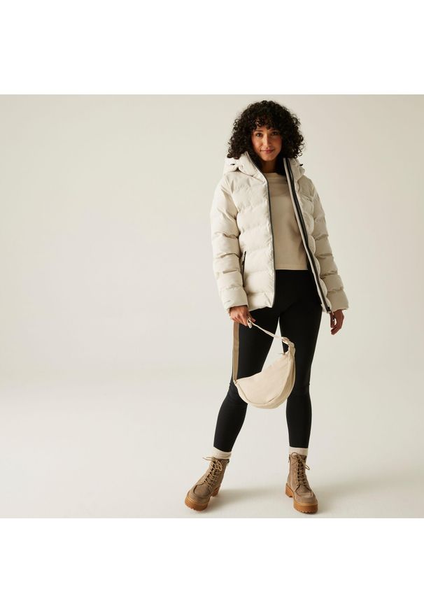 Regatta - Kurtka damska zimowa ocieplana Altoro. Kolor: beżowy. Materiał: puch, materiał. Sezon: zima. Sport: turystyka piesza