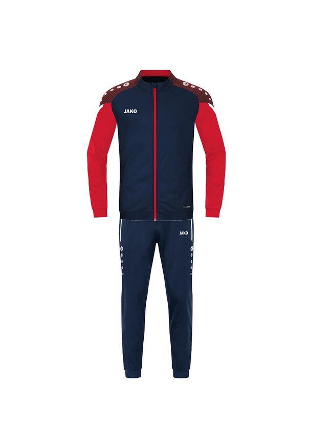 Dres Jako Performance. Kolor: wielokolorowy, niebieski, czerwony. Materiał: dresówka. Sport: piłka nożna