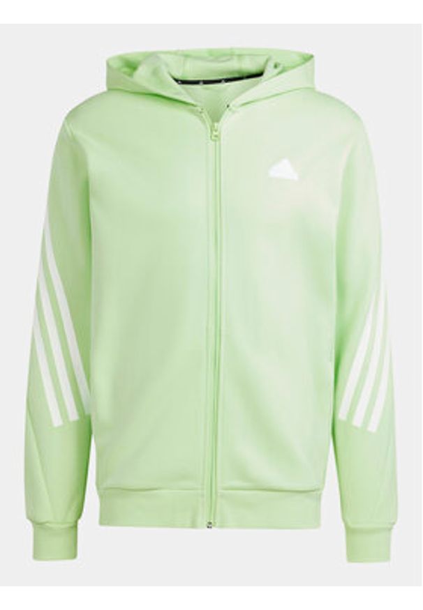 Adidas - adidas Bluza Future Icons 3-Stripes IN3325 Zielony Regular Fit. Kolor: zielony. Materiał: syntetyk, bawełna
