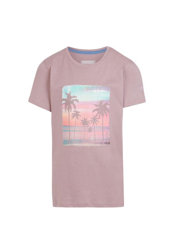 Regatta - T-shirt Dziecięca Plaża Bosley VII Happy Days Of Summer. Kolor: fioletowy