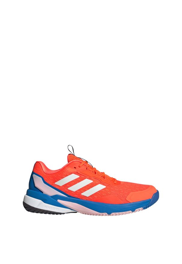 Adidas - Buty halowe Crazyflight 6. Kolor: biały, niebieski, pomarańczowy, wielokolorowy. Sport: siatkówka
