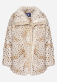 Born2be - Beżowa Kurtka Futerko na Suwak z Szerokim Kołnierzem Plinne. Okazja: do pracy, na co dzień, na spotkanie biznesowe. Typ kołnierza: golf. Kolor: beżowy. Materiał: futro. Styl: klasyczny, casual, elegancki, biznesowy #6