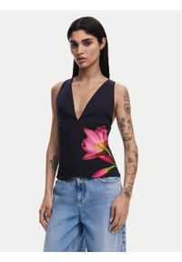 Desigual Top 25SWBW09 Czarny Regular Fit. Kolor: czarny. Materiał: syntetyk