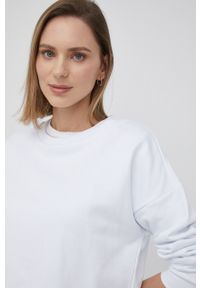 Armani Exchange bluza bawełniana 3LYM27.YJ5VZ damska kolor biały gładka. Kolor: biały. Materiał: bawełna. Wzór: gładki #2