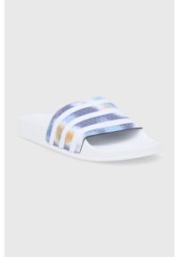 adidas Originals Klapki Adilette H00151 damskie kolor biały. Kolor: biały. Materiał: materiał, guma. Obcas: na obcasie. Wysokość obcasa: niski #3