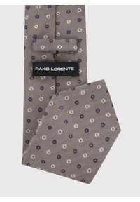 Pako Lorente - PAKO LORENTE – Beżowy krawat w kwiaty. Okazja: na spotkanie biznesowe. Kolor: beżowy. Materiał: poliester. Wzór: kwiaty. Styl: biznesowy #3