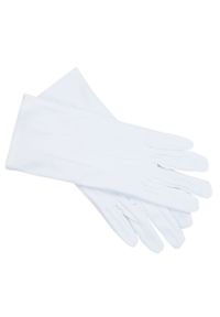 Modini - Białe rękawiczki męskie. Kolor: biały. Materiał: tkanina